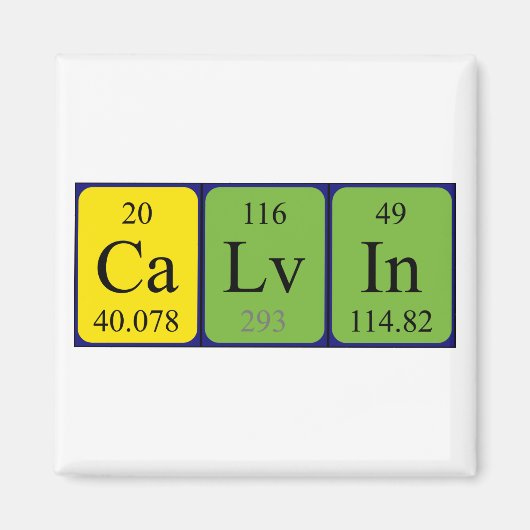 Calvin periodiek table name magnet (Voorkant)