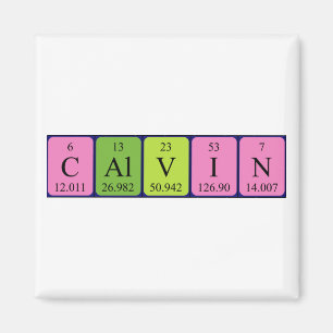 Calvin periodiek table name magnet