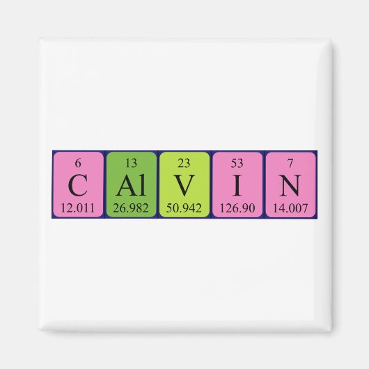 Calvin periodiek table name magnet (Voorkant)