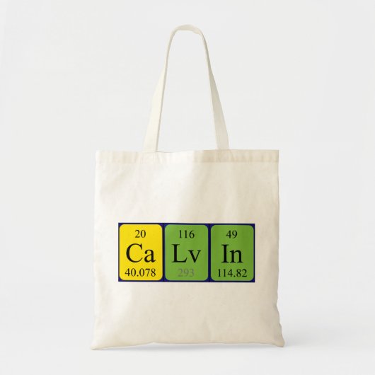 Calvin periodieke lijstnaam canvas tas (Voorkant)