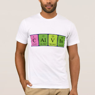 Calvin periodieke lijstnaam shirt