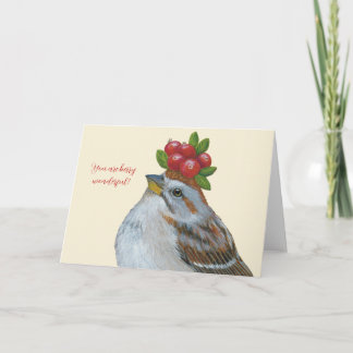 Calvin the American tree sparrow card Kaart