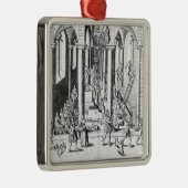 Calvinisten vernietigen beelden metalen ornament (Rechts)