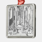 Calvinisten vernietigen beelden metalen ornament (Links)