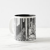 Calvinisten vernietigen beelden tweekleurige koffiemok (Voorkant links)