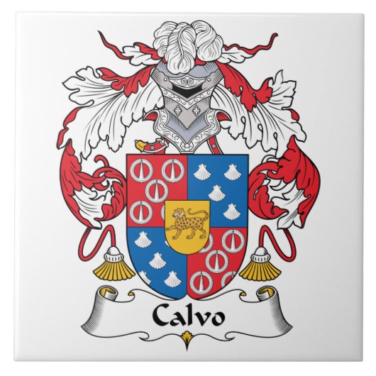 Calvo Family Crest Tegeltje (Voorkant)