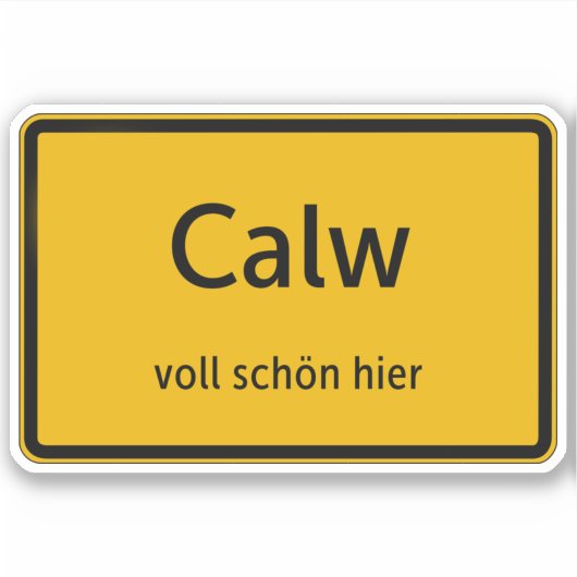 Calw Aufkleber Sticker Autoaufkleber (Voorkant)