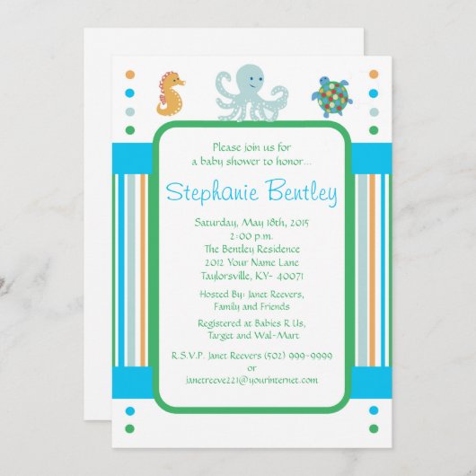 Calypso 5x7 Zee creaties Kaart (Voorkant / Achterkant)