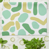 Calypso Modern Abstract Groen Lime Goud  Theedoek (Gevouwen)