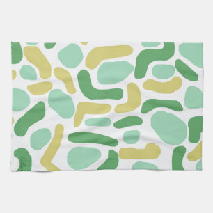 Calypso Modern Abstract Groen Lime Goud Theedoek