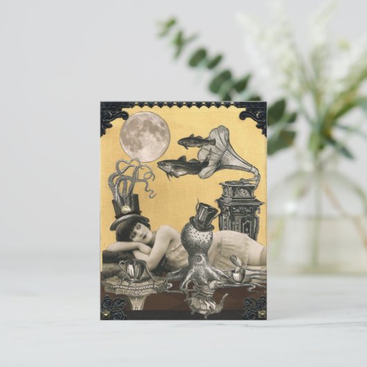 Calypso Steampunk Briefkaart (Staand voorkant)