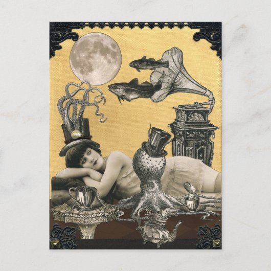 Calypso Steampunk Briefkaart (Voorkant)