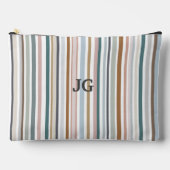 Calypso Strepen Kleurrijk Blauwgroen Roze Grijs Ta Etui (Voorkant)