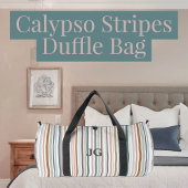 Calypso Strepen Kleurrijk Blauwgroen Roze Grijs Ta Plunjezak
