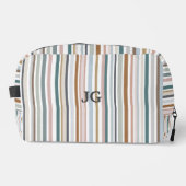 Calypso Strepen Kleurrijk Blauwgroen Roze Grijs Ta Toilettasje (Voorkant)