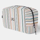 Calypso Strepen Kleurrijk Blauwgroen Roze Grijs Ta Toilettasje (Rechterhoek)