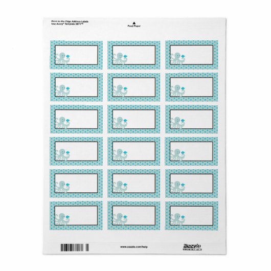 Calypso Zee Creature Mailing Adres Label (Full Sheet)