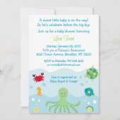 Calypso Zee Creature Ocean Baby Shower Invitaties Kaart (Voorkant)