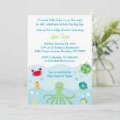 Calypso Zee Creature Ocean Baby Shower Invitaties Kaart (Staand voorkant)