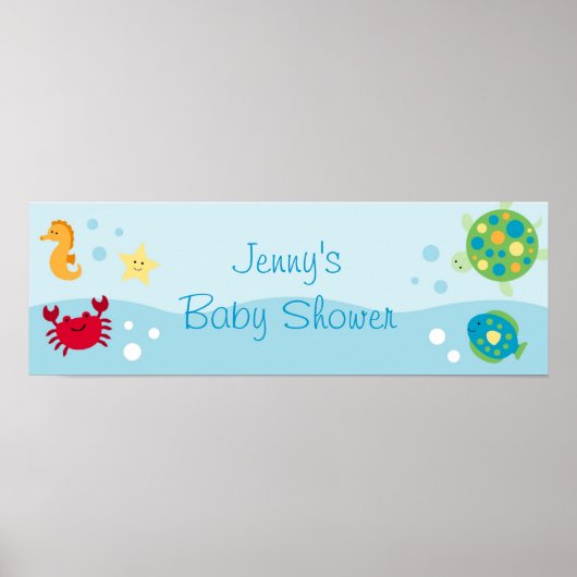 Calypso Zee - Teken voor Baby shower banner Poster (Voorkant)