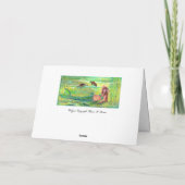 Calypso-zeemeermin met een zee-schildpadkaart van kaart (Achterkant)