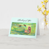 Calypso-zeemeermin met een zee-schildpadkaart van kaart (Gele Bloem)