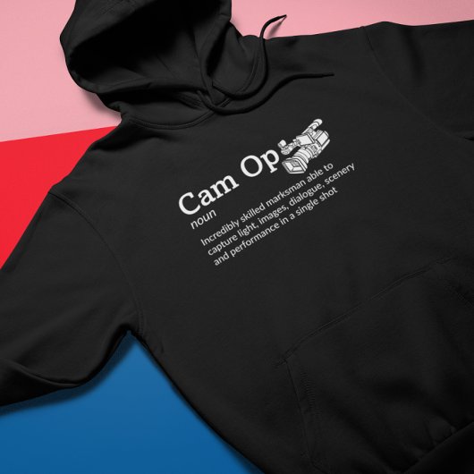 Cam op definitie donkere modus - camerateam hoodie