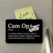 Cam Op Definitie - Filmcrew 4" x 6" Flex Magneet
