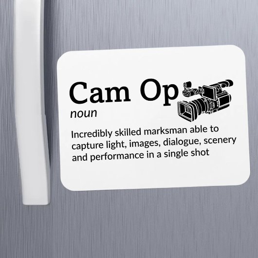 CAM OP Definition - Camera Squad 3" x 4" Flex Magneet