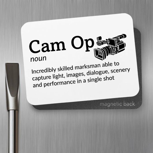 CAM OP Definition - Camera Squad 3" x 4" Flex Magneet