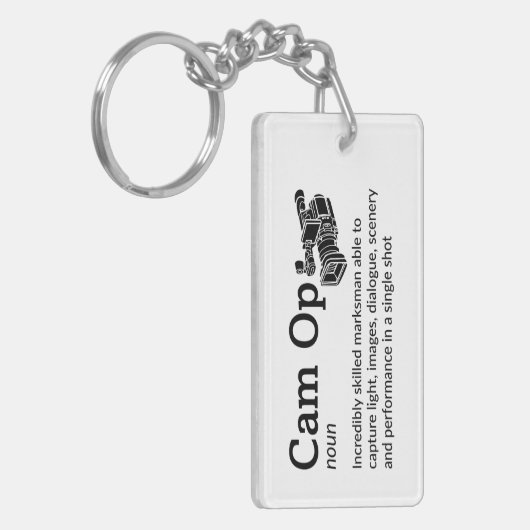 Cam Op Definition - Grappige Film Crew Sleutelhanger (Voorkant Links)