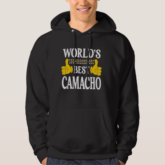 Camacho Achternaam Team Familie Achternaam World's Hoodie (Voorkant)