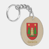 Camacho Historisch Schild met de vlag van Mexico Sleutelhanger (Voorkant Links)