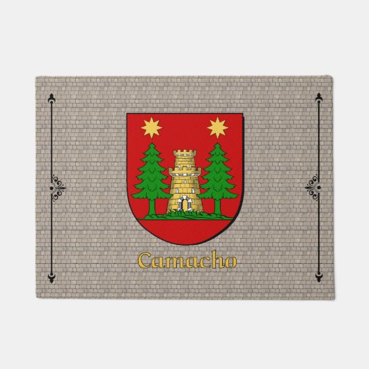 Camacho Historisch Schild op Cobblestone Deurmat (Voorkant)