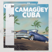 Camagüey Cuban vintage-poster Kaart (Voorkant / Achterkant)