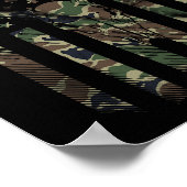 Caman Flag Deer Skull Elk Hunting Usa Hunt Poster (Hoek)