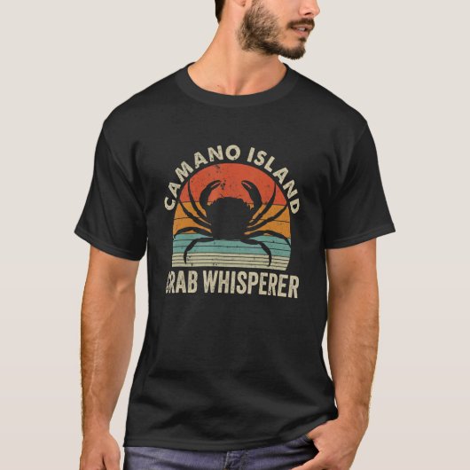 Camano Eiland Krab fluisteraar Eating Crabbing Fis T-shirt (Voorkant)