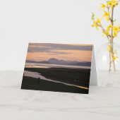 Camano Island bij Sunset Wenskaart Kaart (Gele Bloem)