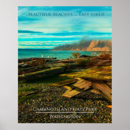 Camano Island State Park Editable Text and Photo Poster