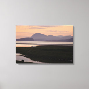 Camano Island, WA, bij zonsondergang Ingepakt canv Canvas Afdruk