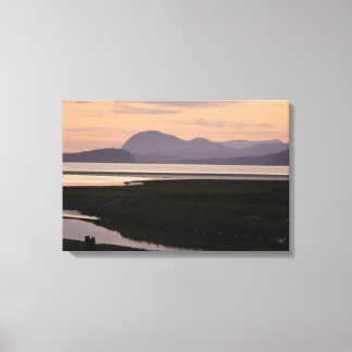 Camano Island, WA, bij zonsondergang Ingepakt canv Canvas Afdruk