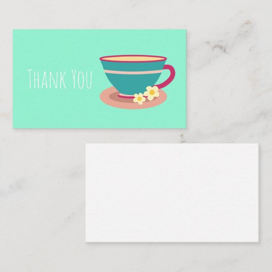 Camaomile thee voor theeliefhebbers dank u notitiekaartje (Voorkant / Achterkant)