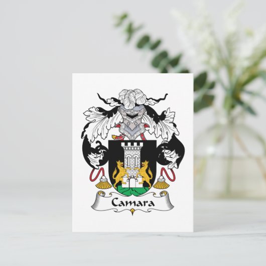 Camara Family Crest Briefkaart (Staand voorkant)