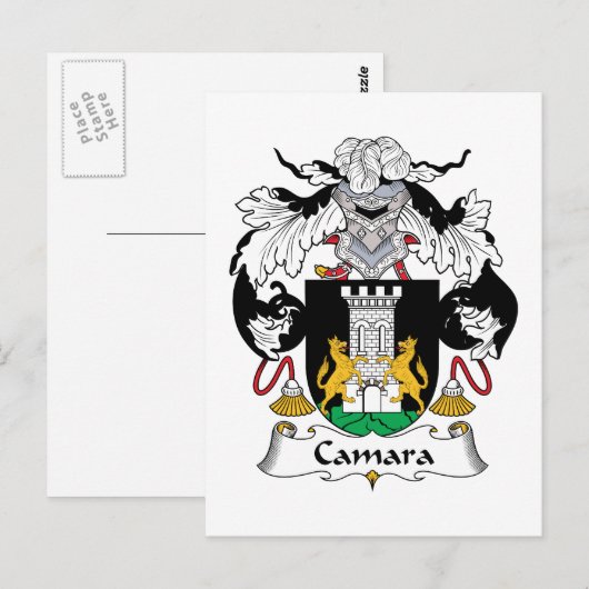 Camara Family Crest Briefkaart (Voorkant / Achterkant)