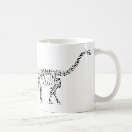 Camarasaurus Dinosaur Antiek print Koffiemok (Rechts)