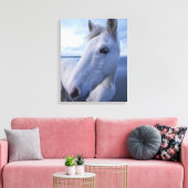 Camargue Horse Canvas Afdruk (Insitu (Woonkamer))