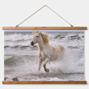 Camargue Horse die geen Surf meer heeft Hangend Wandkleed