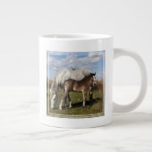 Camargue Horse Foal met moeder Grote Koffiekop (Rechts)