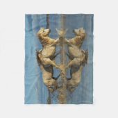 Camargue Horses and Reflection, Southern France Fleece Deken (Voorkant)