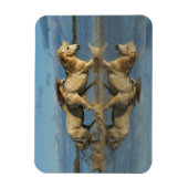 Camargue Horses and Reflection, Southern France Magneet (Verticaal)